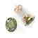 6 CTW Green Tourmaline Designer Solitaire Stud Earrings - 2