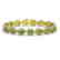 16.08 CTW Peridot & Diamond Halo Bracelet 10K Yellow