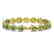 16.08 CTW Peridot & Diamond Halo Bracelet 10K Yellow - 2