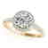 1.07 CTW Certified VS/SI Diamond Solitaire Halo Ring