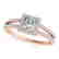 1.4 CTW Certified VS/SI Princess Diamond Solitaire Halo
