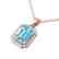 6 CTW Sky Blue Topaz And Micro Pave VS/SI Diamond Halo