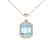 6 CTW Sky Blue Topaz And Micro Pave VS/SI Diamond Halo - 2