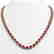 26.38 CTW Ruby & Diamond Halo Necklace 10K Rose Gold