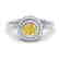 1 CTW Citrine & Micro VS/SI Diamond Ring Halo 18K White