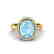 2.50 CTW Aquamarine & Micro Pave VS/SI Diamond Ring