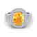 3.50 CTW Citrine & Micro Pave VS/SI Diamond Halo Ring