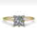 1.0 CTW VS/SI Princess Diamond Art Deco Ring 14K Yellow
