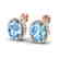 25 CTW Sky Blue Topaz & Micro VS/SI Diamond Halo