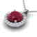 2 CTW Ruby & Halo VS/SI Diamond Micro Pave Necklace