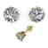 1.50 CTW VS/SI Diamond Stud Solitaire Earrings 14K - 2
