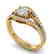 1.05 CTW Certified VS/SI Diamond Art Deco Ring 18K - 2