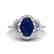 2 CTW Sapphire & Micro Pave VS/SI Diamond Ring 10K