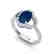 2 CTW Sapphire & Micro Pave VS/SI Diamond Ring 10K - 2