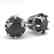 3.0 CTW Black Diamond Stud Solitaire Earrings 14K White