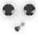 3.0 CTW Black Diamond Stud Solitaire Earrings 14K White - 2