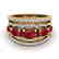 2.25 CTW Ruby & Micro Pave VS/SI Diamond Designer Ring