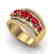 2.25 CTW Ruby & Micro Pave VS/SI Diamond Designer Ring - 2