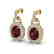 5 CTW Garnet And Micro VS/SI Diamond Pave Earrings Halo