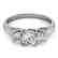 0.75 CTW Certified VS/SI Diamond 3 Stone Ring 14K White