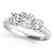 0.75 CTW Certified VS/SI Diamond 3 Stone Ring 14K White - 2