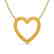 3.50 CTW Yellow Sapphire Heart Halo Designer Necklace