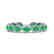 30 CTW Emerald & Micro Pave VS/SI Diamond Bracelet 10K