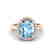 3 CTW Sky Blue Topaz & Micro Pave VS/SI Diamond Ring