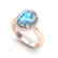 3 CTW Sky Blue Topaz & Micro Pave VS/SI Diamond Ring - 2