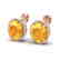 20 CTW Citrine & Micro Pave VS/SI Diamond Halo Earrings