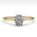 1.0 CTW VS/SI Oval Cut Diamond Art Deco Ring 14K Yellow