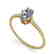 1.0 CTW VS/SI Oval Cut Diamond Art Deco Ring 14K Yellow - 2
