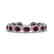 27 CTW Garnet & Micro Pave VS/SI Diamond Bracelet 10K