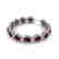 27 CTW Garnet & Micro Pave VS/SI Diamond Bracelet 10K - 2