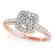 1.16 CTW Certified VS/SI Cushion Diamond Solitaire Halo
