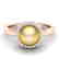 0.25 CTW Micro Pave Halo VS/SI Diamond & Golden Pearl