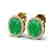 5.50 CTW Emerald & Micro VS/SI Diamond Halo Earrings