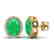 5.50 CTW Emerald & Micro VS/SI Diamond Halo Earrings - 2