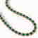 58.59 CTW Emerald & Diamond Halo Necklace 10K Rose Gold - 2