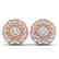 1.11 CTW Certified VS/SI Diamond Art Deco Stud Earrings