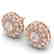 1.11 CTW Certified VS/SI Diamond Art Deco Stud Earrings - 2