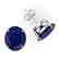 18 CTW Sapphire Designer Solitaire Stud Earrings 18K - 2