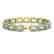 23.66 CTW Sky Topaz & Diamond Halo Bracelet 10K Yellow - 2