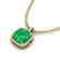6 CTW Emerald & Micro Pave Halo VS/SI Diamond Necklace