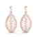2 CTW Micro Pave VS/SI Diamond Designer Earrings 14K