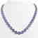 40.53 CTW Tanzanite & Diamond Halo Necklace 10K White