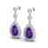 4.50 CTW Amethyst & Micro Pave VS/SI Diamond Earrings