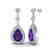 4.50 CTW Amethyst & Micro Pave VS/SI Diamond Earrings - 2