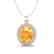 4 CTW Citrine & Micro Pave VS/SI Diamond Necklace 14K