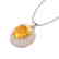 4 CTW Citrine & Micro Pave VS/SI Diamond Necklace 14K - 2